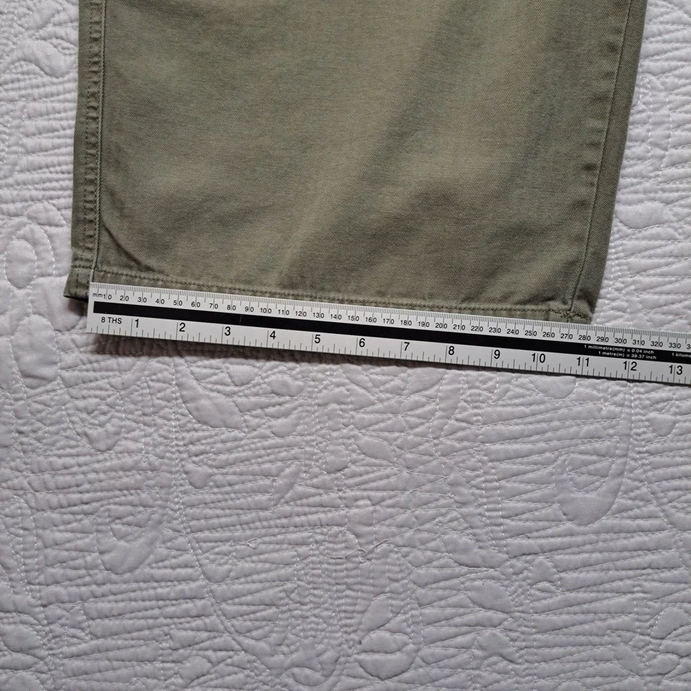 Vans Cargo Shorts Mens 38 Olive Green Excellent Herringbone Twill Skater Utility